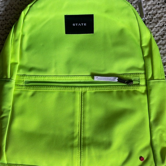 STATE Bright Lime Backpack - Picture 2 of 3